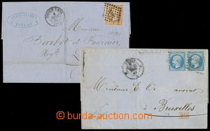 161729 - 1862 comp. of 2 classic letters, 1x to Brussels, franked wit