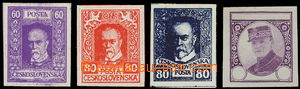 161820 - 1920 comp. 4 pcs of various designes, 3x T. G. Masaryk, 1x 6