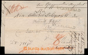 161894 - 1821-1823 2 letters with cancels V. CARLSBAD, letter to Kaut
