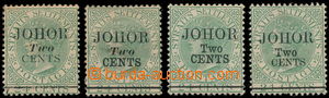 161925 - 1891 SG.17-20, Queen Victoria Straits Settlements 24C green,