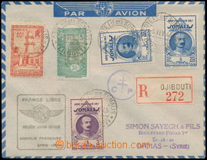 161985 - 1943 R+Let-dopis, 1.let Džibuti - Damašek, vyfr. zn. Mi.17