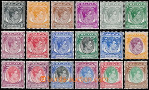 161988 - 1948 SG.16-30, Jiří VI., kompletní výplatní série 16 z