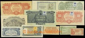 162025 - 1944-45 sestava 9ks bankovek Specimen, mj. kolkované 1000K,