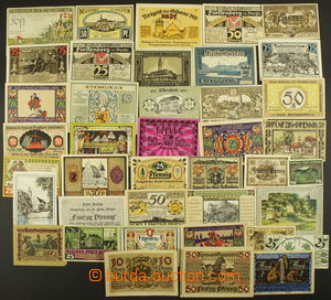 162040 - 1920-22 NĚMECKO  sestava 40ks nouzových bankovek, různé 