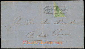 162086 - 1856 folded letter franked with bisected stamp 2R, Mi.3IIa, 