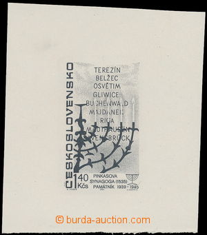 162125 - 1967 ZT Pof.1619, Judaica 1,40Kčs, zkusmý tisk v černé b