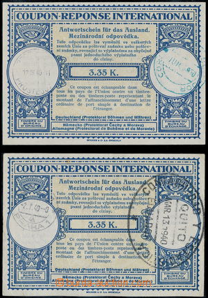 162137 - 1940 CMO2, comp. 2 pcs of international reply couponc 3.35K,