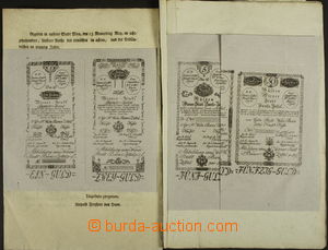 162160 - 1800 vzorník bankovek, přílohy ve 2 cirkulářích s vyob