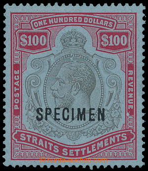 162213 - 1921-1933 SG.240cs, George V. $100 carmine / black, on blue 