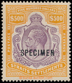 162214 - 1912-1923 SG.215s, George V. 500$ purple / orange, very rare