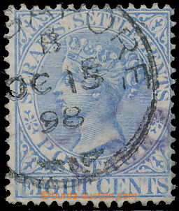 162215 - 1892 SG.101w, Queen Victoria 8C ultramarine, inverted overpr