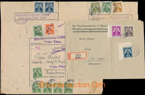 162283 - 1943-44 comp. 4 pcs of official entires franked with. II. is