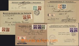 162284 - 1943-44 comp. 5 pcs of official letters franked with. servic