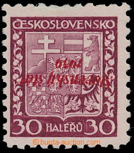162307 - 1939 unofficial overprint Pof.252, Coat of arms 30h violet w