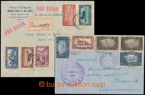 162319 - 1933-37 commercial Reg-airmail letter with Mi.40, 43, 106, 1
