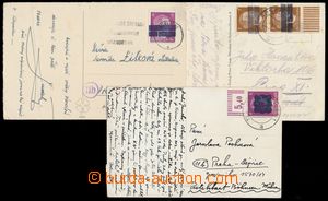 162324 - 1945 LOKALAUSGABEN 1945: sestava 3ks pohlednic adresovaných
