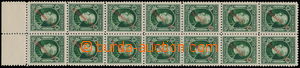 162332 - 1939 Alb.23B, Hlinka 50h green, vertical blk-of-14 with over