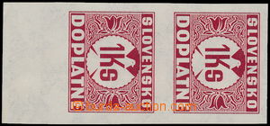 162341 - 1939 Alb.ND8Y, 1Ks red, vertical pair with lower margin, wmk