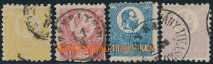162364 - 1871 Mi.1a, 2, 4, 6a Franz Joseph, lithographies, value 2 Kr
