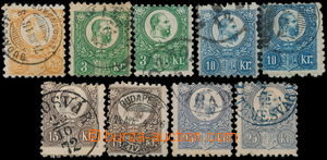 162366 - 1871 Mi.8-9, 11-13, Franz Joseph, copperprints, comp. of 10 