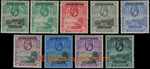162372 - 1922 SG.1-9, George V., Opt ASCENSION on stamp St. Helena.; 