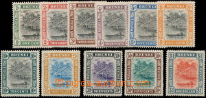 162416 - 1907-10 SG.23-33, Brunei River 1c-$1; complete set, cat. 