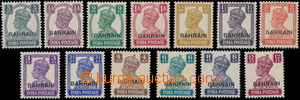 162442 - 1942-45 SG.38-50, Jiří VI. s přetiskem BAHRAIN; kompletn