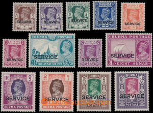162453 - 1946 SG.O28-O40, George VI. with Opt SERVICE; complete set, 