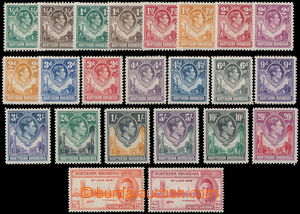 162513 - 1938-46 SG.22-24, 25-45, George VI. ½P-20Sh + Victory; 