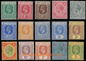162543 - 1921-30 SG.91-105, Jiří V. ½P-5Sh; kompletní série,