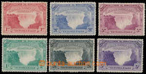162586 - 1905 SG.94-99, Victoria Falls 1P-5Sh; complete set, 1P small
