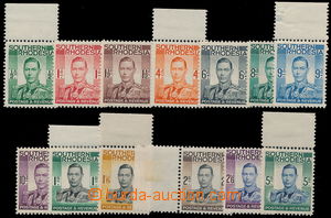162620 - 1937 SG.40-52, Jiří VI. ½P-5Sh; kompletní série, ka