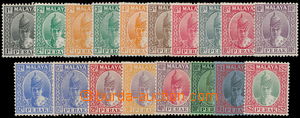 162681 - 1938-41 SG.103-120, Sultan Iskandar 1c-$2, without highest v
