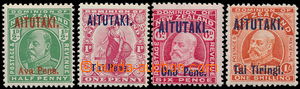 162688 - 1911-16 AITUTAKI  SG.9-12, Opt on stamps of New Zealand; com