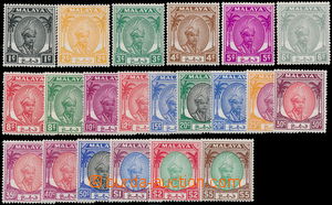 162704 - 1950-56 SG.53-73, Sultán Abu Bakar 1c - $5; kompletní sér
