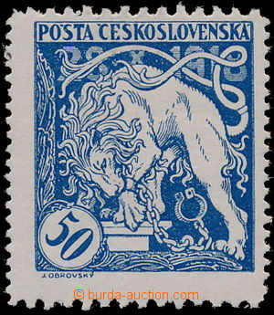 162725 -  Pof.29D, Lev trhající okovy 50h modrá, ŘZ 10½ : 13
