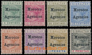 162747 - 1899 MOROCCO AGENCIES  SG.9-16, Viktorie 5c-2Pes; kompletní