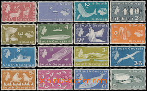 162866 - 1963 SOUTH GEORGIA SG.1-16, Elizabeth II., Country Motives, 
