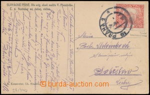 162968 - 1919 postcard with 15h brown-red, Pof.7a, CDS PRAGUE 1/ 2.VI