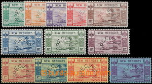 163011 - 1938 SG.52s-63s, Motives 5c-10Fr SPECIMEN; value 1Fr small g