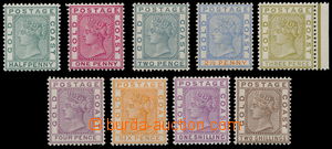 163045 - 1884-91 SG.11-19a, Viktorie ½P-2Sh; kompletní série, 