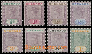 163058 - 1895-99 SG.48-55, Viktorie ½P-1Sh; kompletní série, k