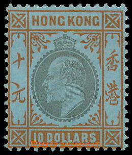 163065 - 1905 SG.90, Edvard VII. $10; průsvitka Multiple CA, koncov