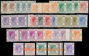163068 - 1938-52 SG.140-162, Jiří VI. 1c - £10; kompletní sé