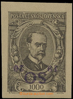 163099 -  Pof.SO25N, T. G. Masaryk 1000h brown, imperforated, INVERTE