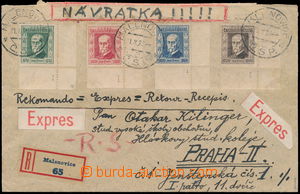 163303 - 1923 heavier Registered and Express letter with return recei