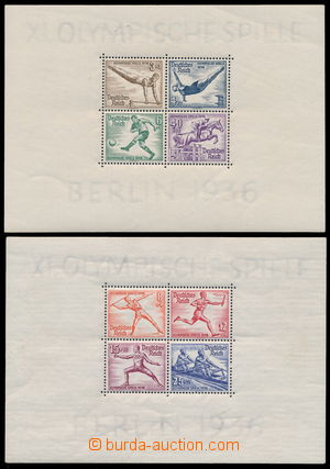 163337 - 1936 Mi.Bl.5z + Bl.6z, aršíky Olympijské hry v Berlíně,