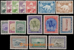 163344 - 1938-45 GRÓNSKO  Mi.1-7, Král Christian X. a lední medvě