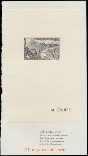 163364 - 1962 PT1, Výstava PRAGA 62, číslovaný, vlepen za levý o