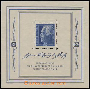 163453 - 1949 SOWJETISCHE ZONE  Mi.Bl.6, aršík Goethe, luxusní; ka